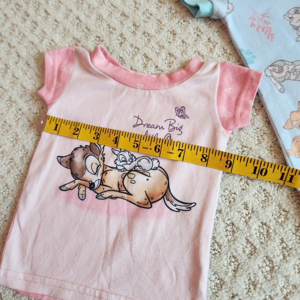 Disney Baby Bambi Thumper size 6M Romper Pajamas‎ and shirt set
